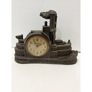 Antique Windsor Paddle Wheel River Boat Ship Boat Working Mantle Clock